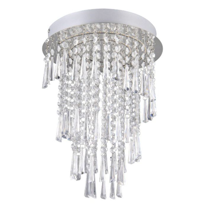 Lampadario design cromato, Sjon, 18W, bianco regolabile tra caldo e freddo LED, dimmer in 3 fasi