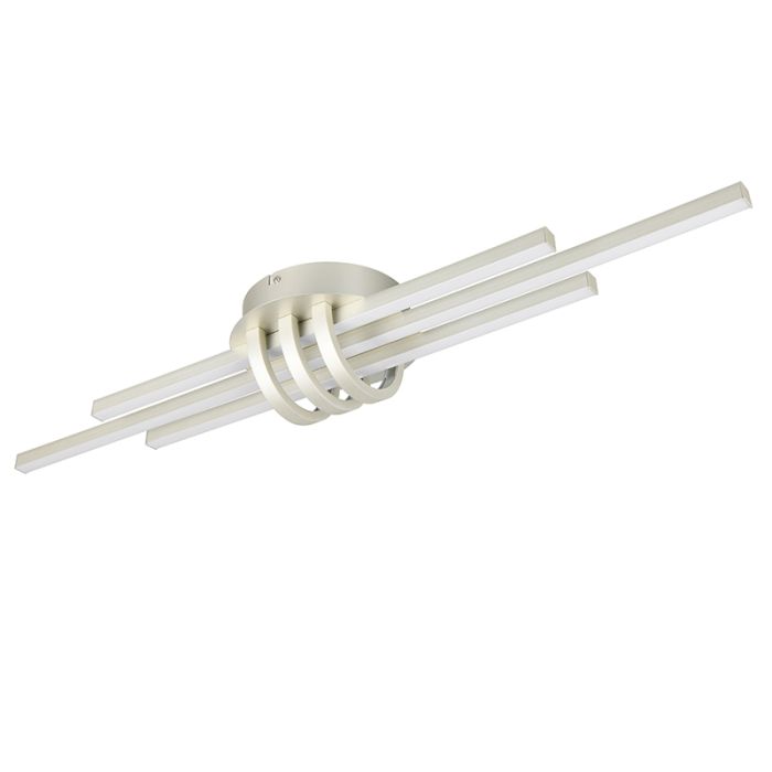 Plafoniera moderna in nichel, Saloua, 20W, 3000K LED, dimmer in 3 fasi