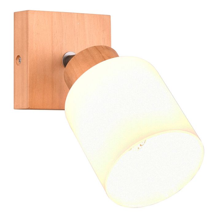 Faretto da parete in legno marrone, Myron