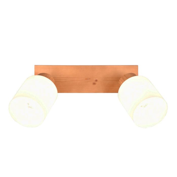 Faretto da soffitto in legno marrone, Myron