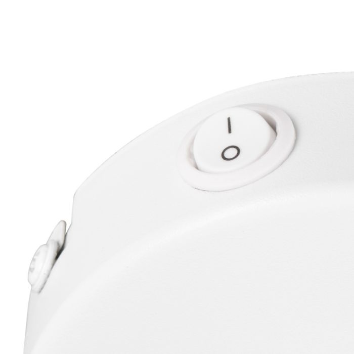 Faretto da parete moderno bianco, Riette, con interruttore