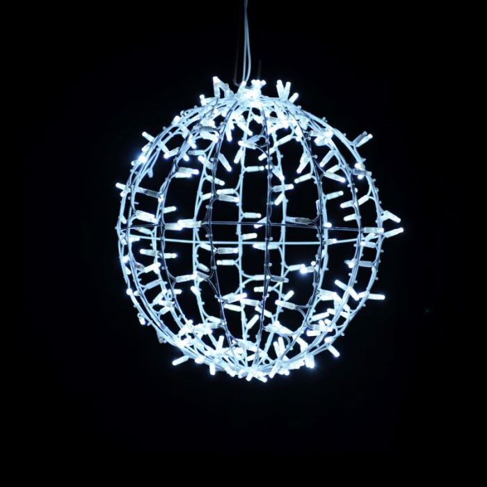 Lampadina natalizia 3D, LED bianco freddo, diametro 45 cm + Twinkle