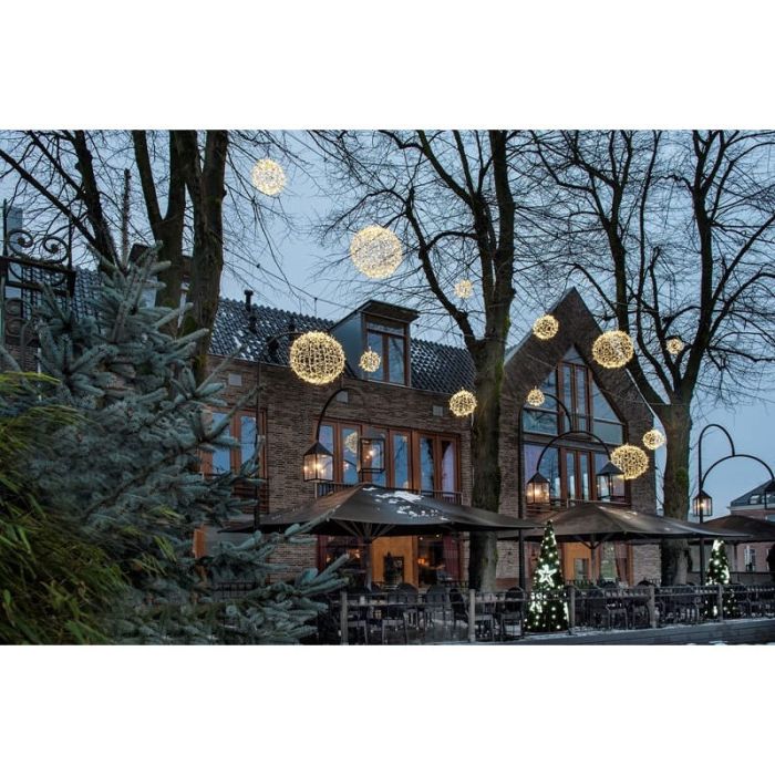 Lampadina natalizia 3D, LED bianco freddo, diametro 45 cm + Twinkle