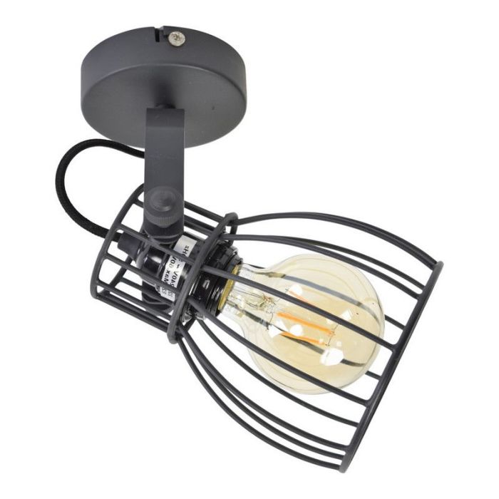 Faretto da soffitto nero industriale, Lidia
