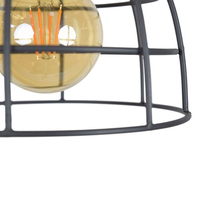 Lampada da soffitto nera industriale, Dexter