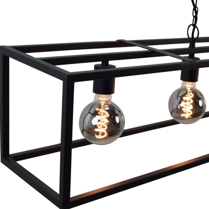 Lampade a sospensione per tavolo da pranzo nera industriale, Redox