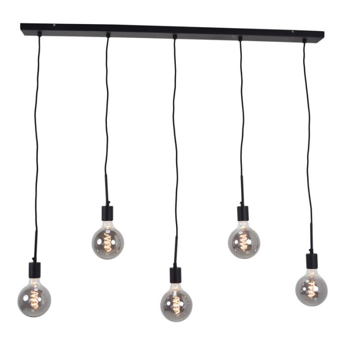 Lampada a sospensione nera industriale, Bolb