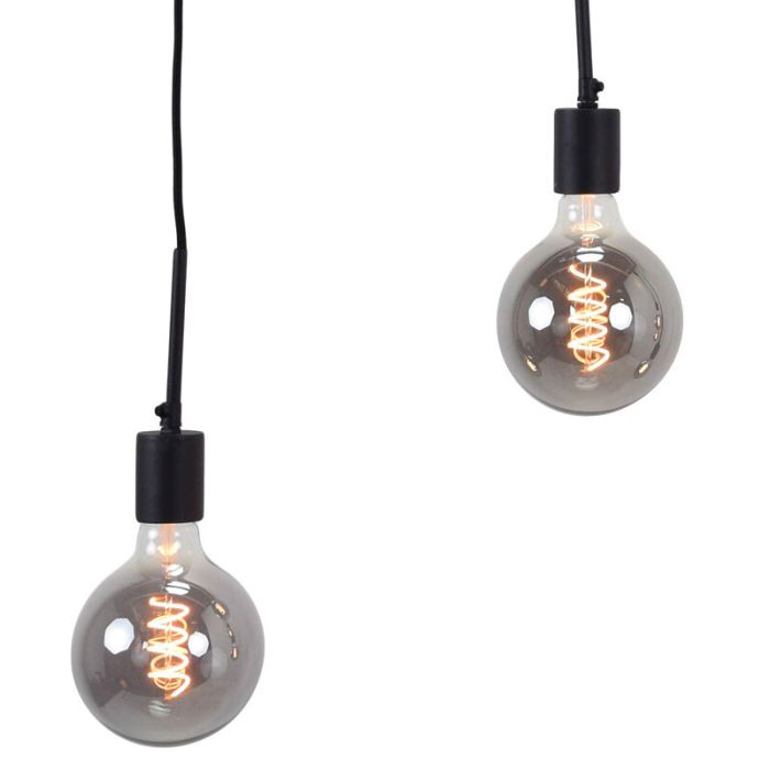 Lampada a sospensione nera industriale, Bolb