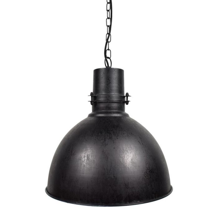 Lampada a sospensione semisfera nera industriale, Fellen