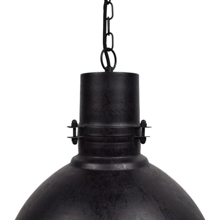 Lampada a sospensione semisfera nera industriale, Fellen