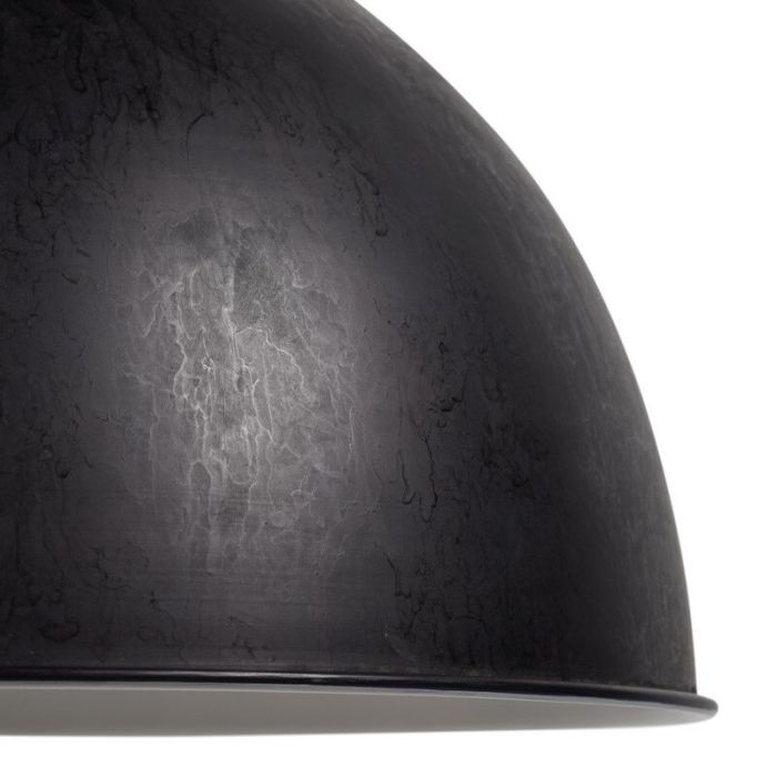 Lampada a sospensione semisfera nera industriale, Fellen