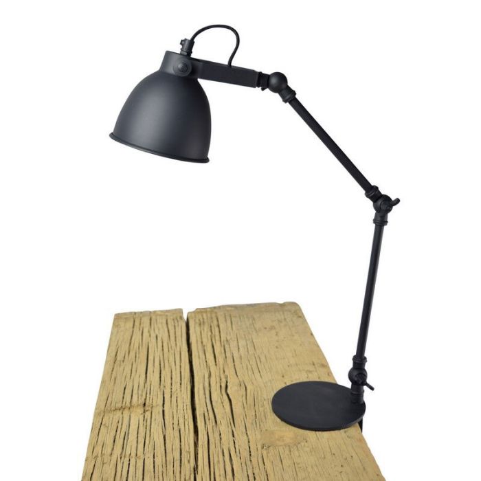 Lampada con morsetto nera industriale, Morani, con interruttore