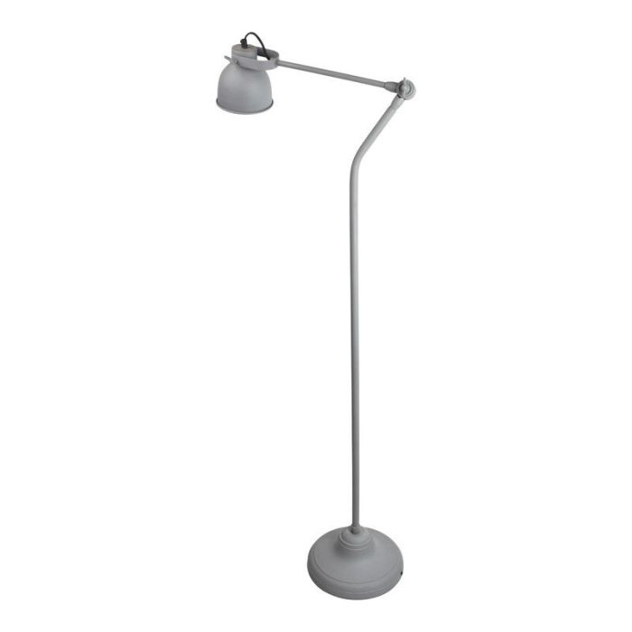 Lampada da terra grigia industriale, Redon, con interruttore