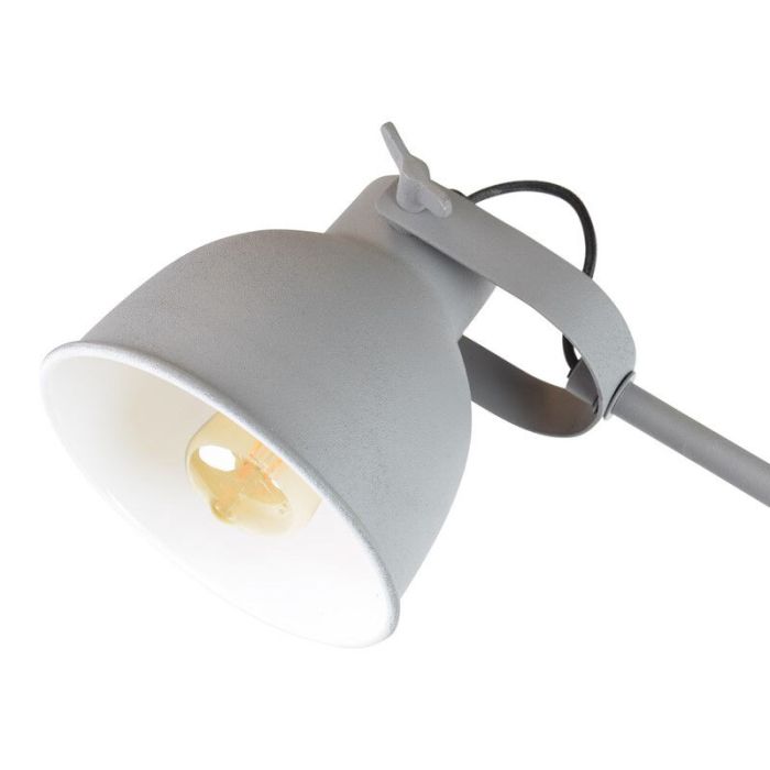 Lampada da terra grigia industriale, Redon, con interruttore