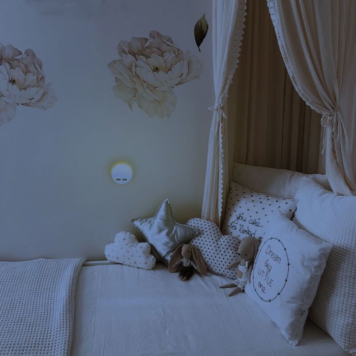 Luce notturna da presa bianca in plastica, Kyrill, 0,5W, 3000K LED