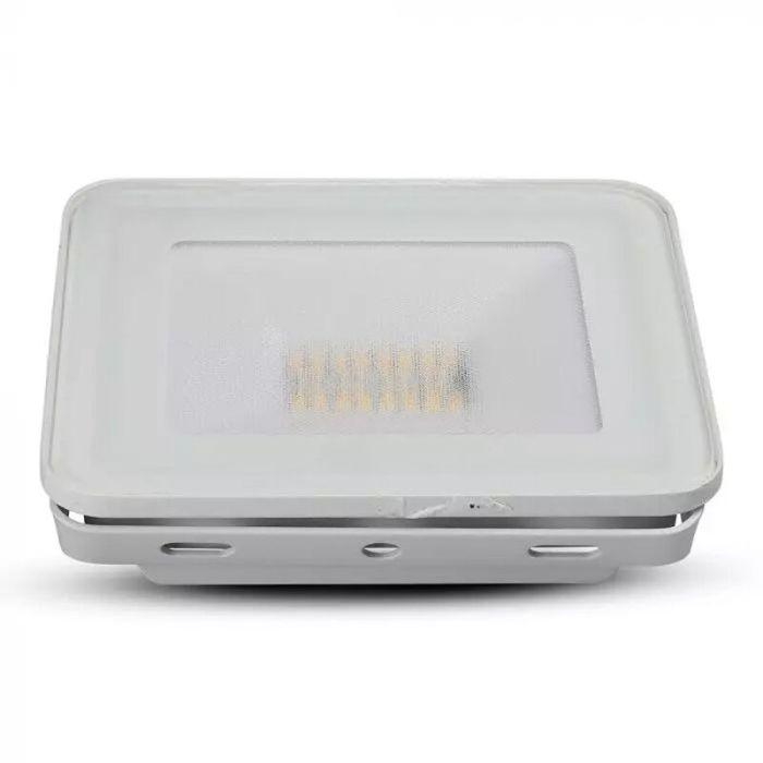 Proiettore smart moderno bianco, Leander, 20W, colore regolabile LED, IP65