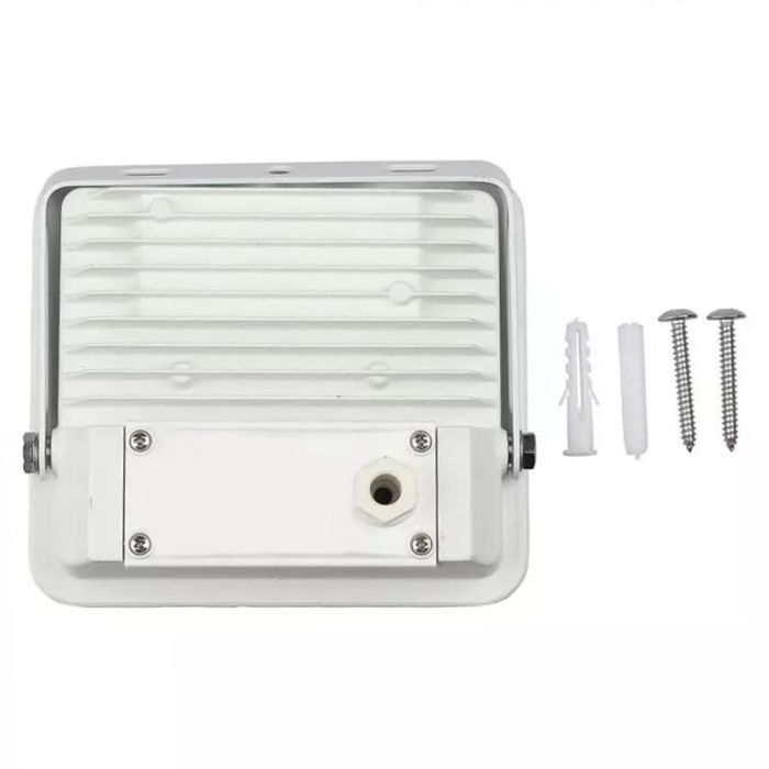 Proiettore smart moderno bianco, Leander, 20W, colore regolabile LED, IP65