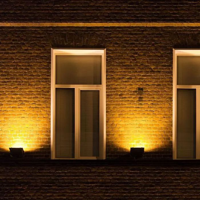 Proiettore smart moderno bianco, Leander, 20W, colore regolabile LED, IP65