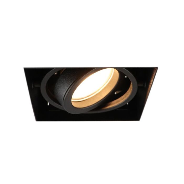 Faretto da incasso senza cornice nero moderno, Joost