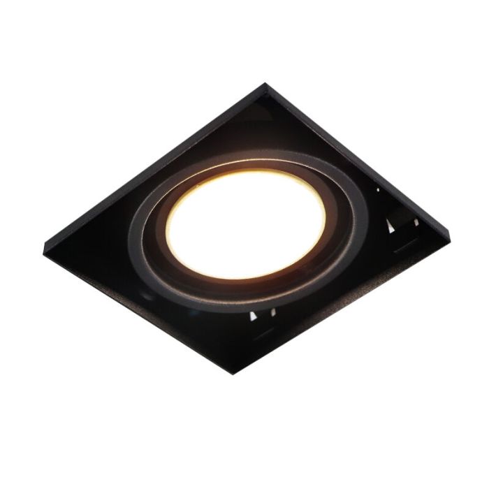Faretto da incasso senza cornice nero moderno, Joost