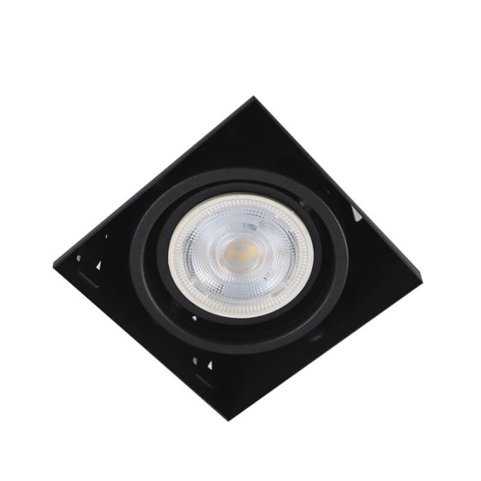 Faretto da incasso senza cornice nero moderno, Joost