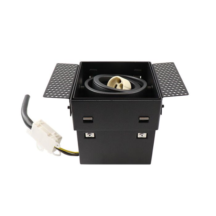 Faretto da incasso senza cornice nero moderno, Joost