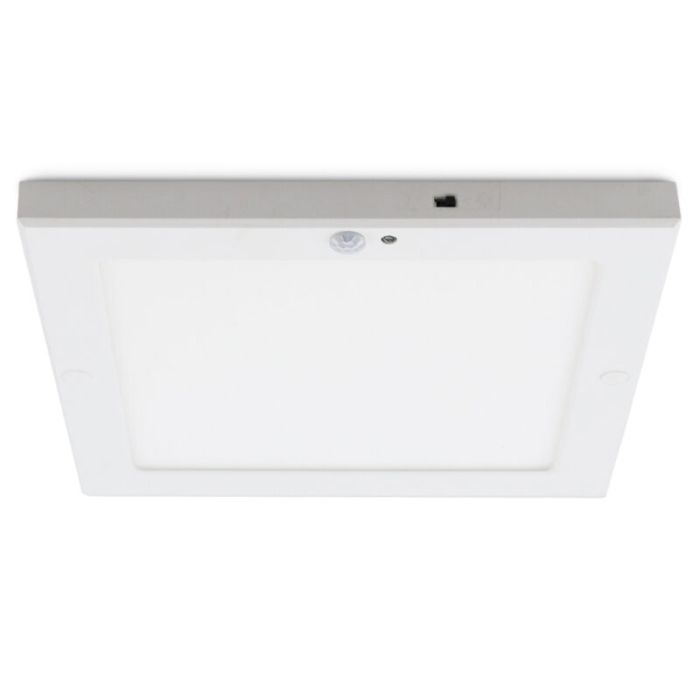 lampada da soffitto con sensore bianca in plastica, Luan, 20W, 3000K LED