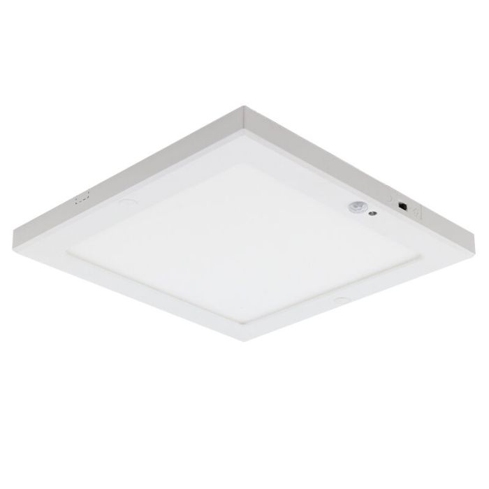 lampada da soffitto con sensore bianca in plastica, Luan, 20W, 3000K LED
