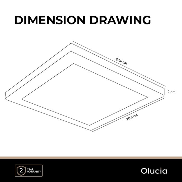 lampada da soffitto con sensore bianca in plastica, Luan, 20W, 3000K LED