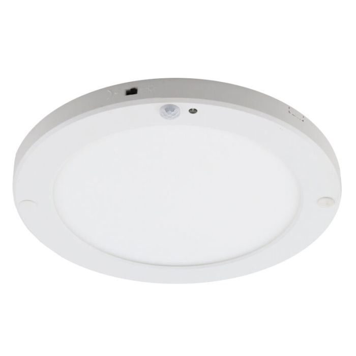 lampada da soffitto con sensore bianca in plastica, Luan, 20W, 3000K LED