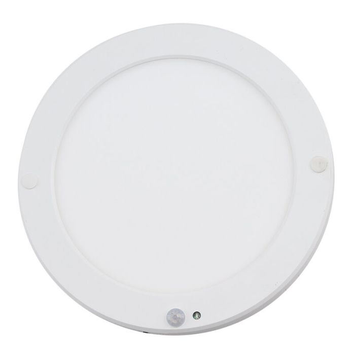 lampada da soffitto con sensore bianca in plastica, Luan, 20W, 3000K LED