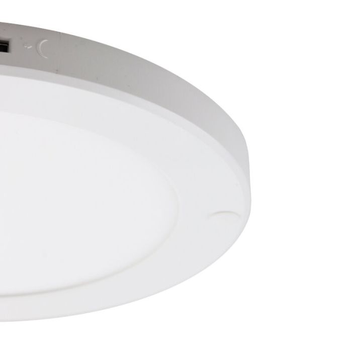 lampada da soffitto con sensore bianca in plastica, Luan, 20W, 3000K LED