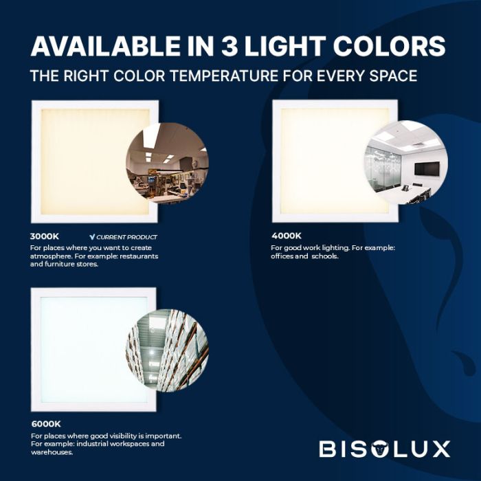 Bisolux Master pannello LED 30x30 cm, 12W, 3000K