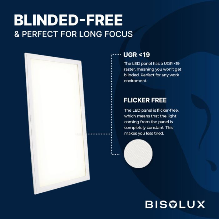 Bisolux Master pannello LED 30x60 cm, 24W, 3000K