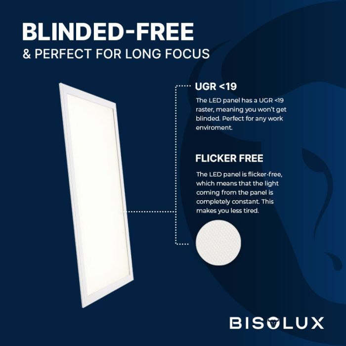 Bisolux Master pannello LED 30x120 cm, 38W, 4000K
