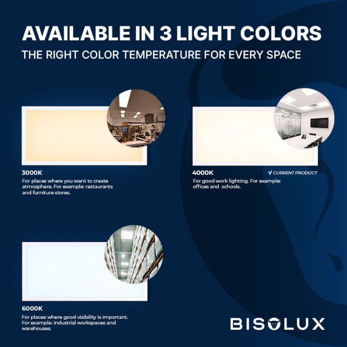 Bisolux Master pannello LED 30x120 cm, 38W, 4000K