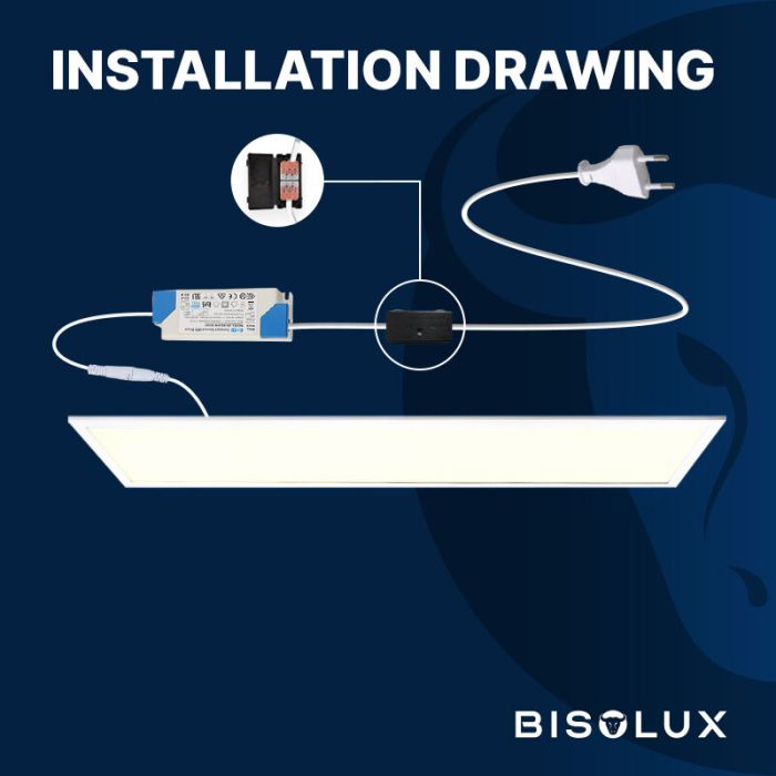 Bisolux Master pannello LED 30x120 cm, 38W, 4000K