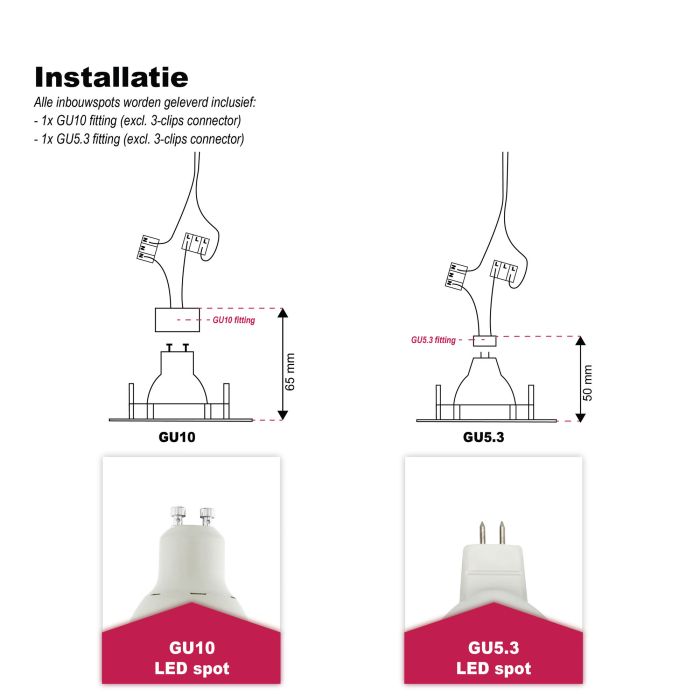 Faretto da incasso senza cornice bianco moderno, Wilhelm