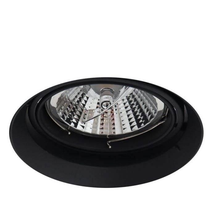 Faretto da incasso senza cornice nero moderno, Wilhelm, GU10 AR111