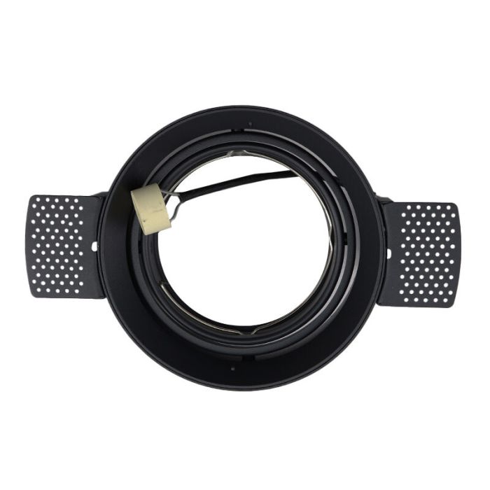 Faretto da incasso senza cornice nero moderno, Wilhelm, GU10 AR111