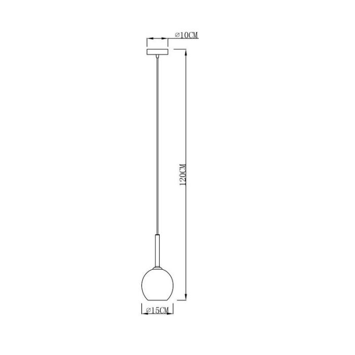 Lampada a sospensione cromata design, Gwendolynn