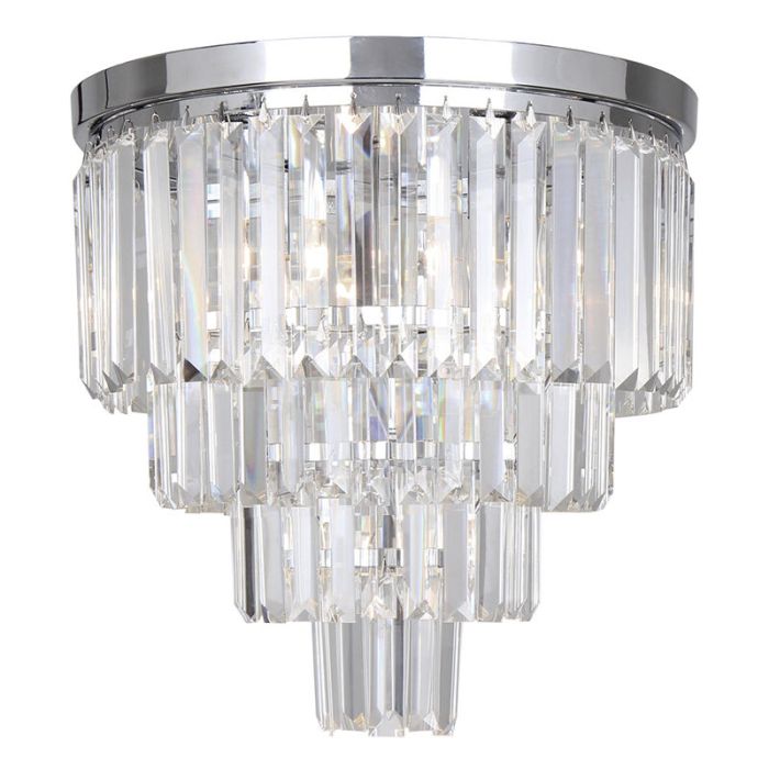 Lampada da soffitto cromata design, Kajol