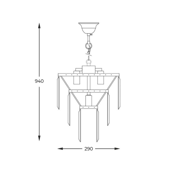Lampada a sospensione cromata design, Kajol