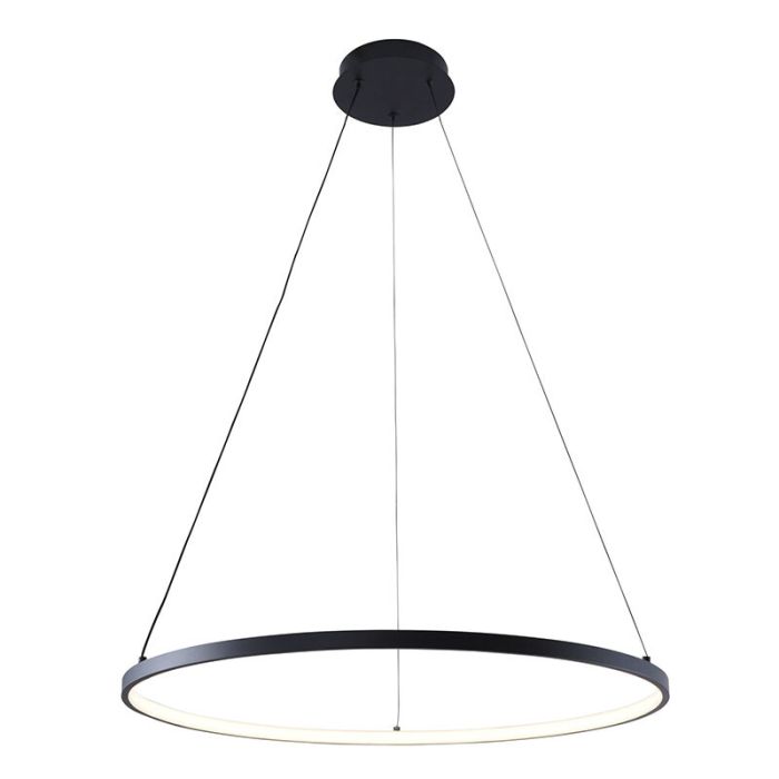Lampada a sospensione nera design, Kubra, 28W, bianco regolabile tra caldo e freddo LED