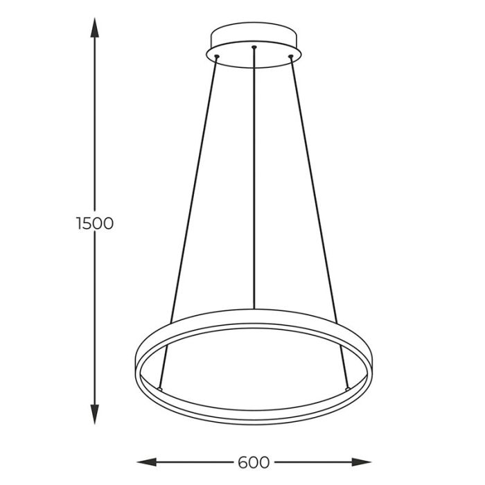 Lampada a sospensione nera design, Kubra, 28W, bianco regolabile tra caldo e freddo LED