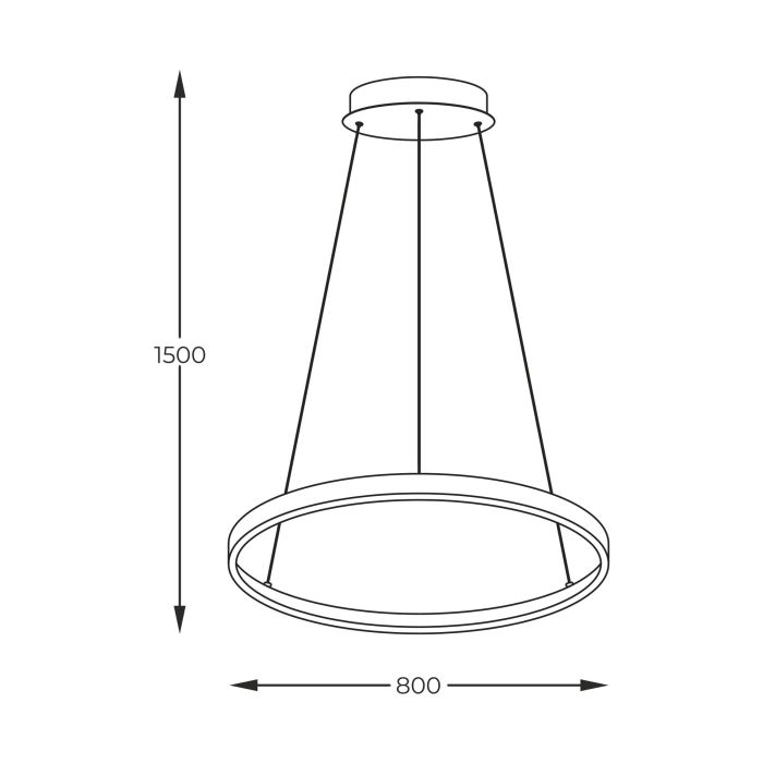 Lampada a sospensione nera design, Kubra, 36W, bianco regolabile tra caldo e freddo LED