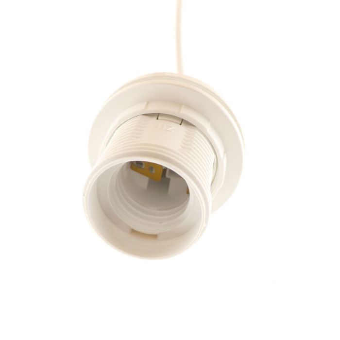 Lampada a sospensione senza paralume bianca moderna, Rika