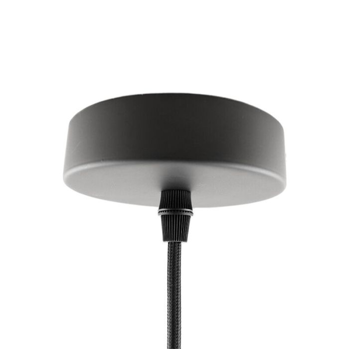 Lampada a sospensione senza paralume nera moderna, Rika