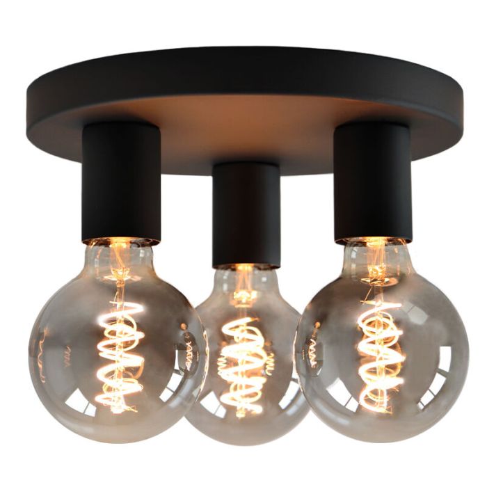 Lampada da soffitto nera moderna, Rami