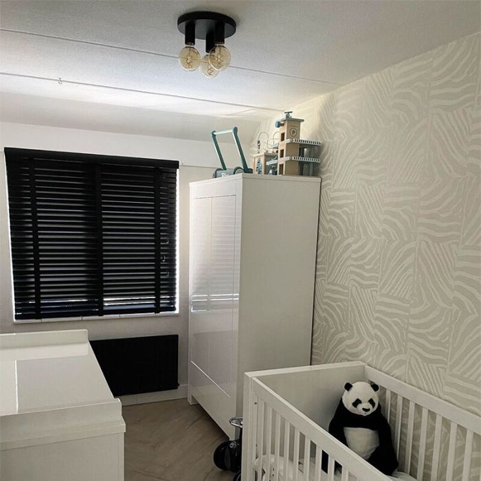 Lampada da soffitto nera moderna, Rami